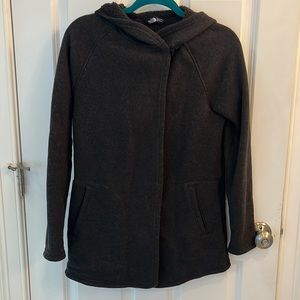 The North Face Women’s sweater jacket with pockets, size Small. Dark Grey